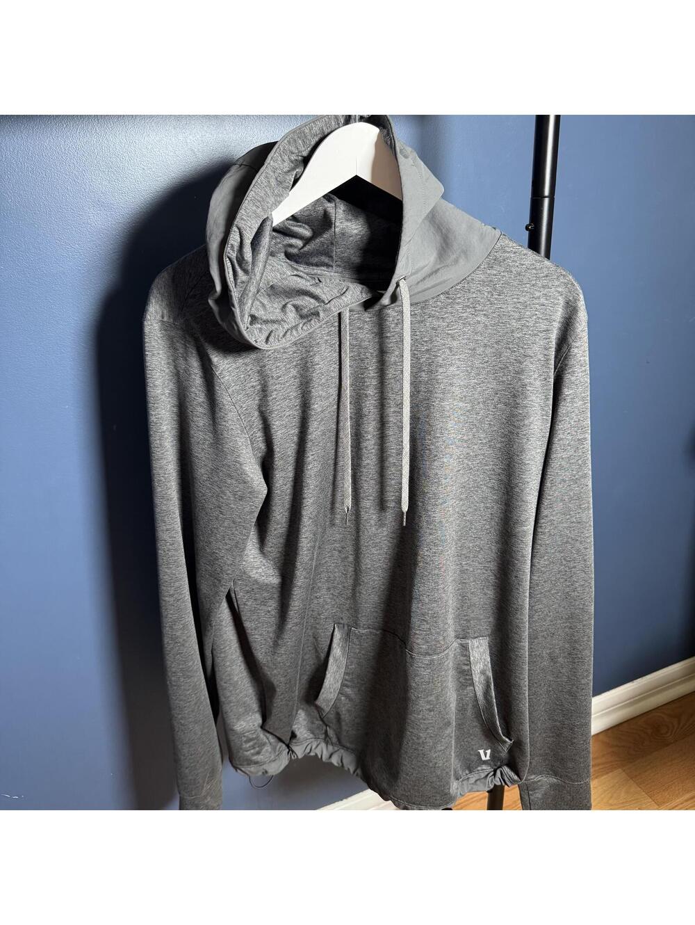 Vuori Performance Hoodie Gray Heather Pullover Sweatshirt Men’s Large